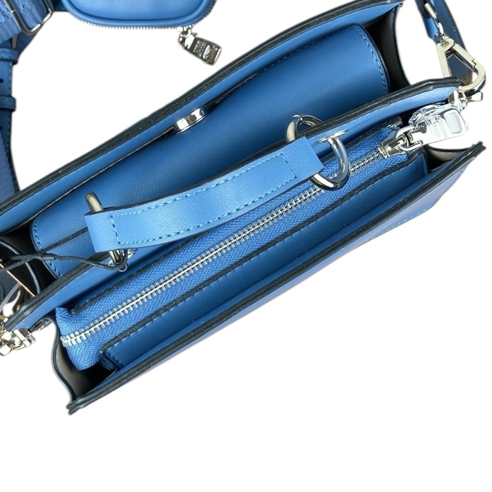 Steve Madden Bevelyn Satchel Blue Purse NWT - Picture 7 of 16